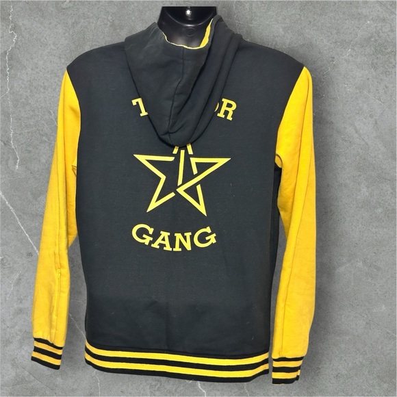 Wiz Khalifa Taylor Gang Black Yellow Embroidered Varsity Zip Up Hoodie Medium - Picture 12 of 12